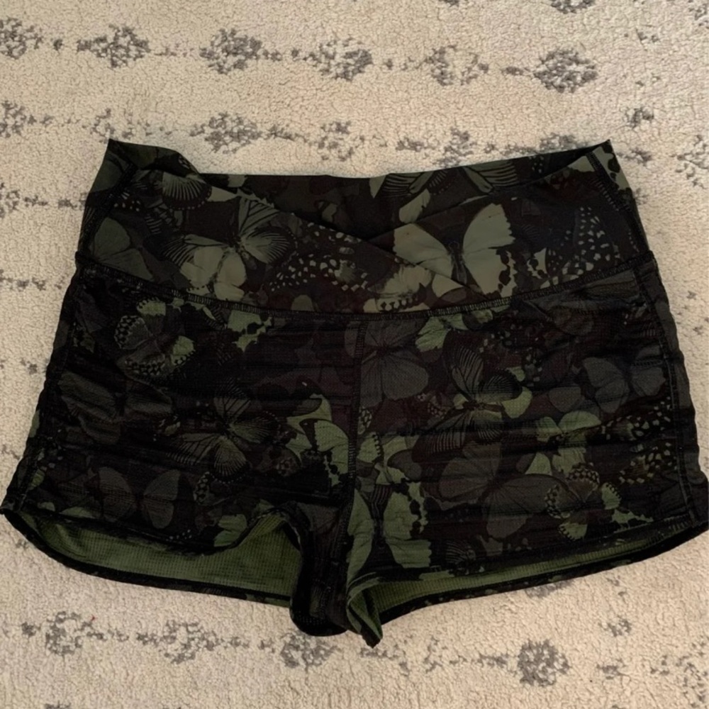 Butterfly-camo Lululemon Shorts